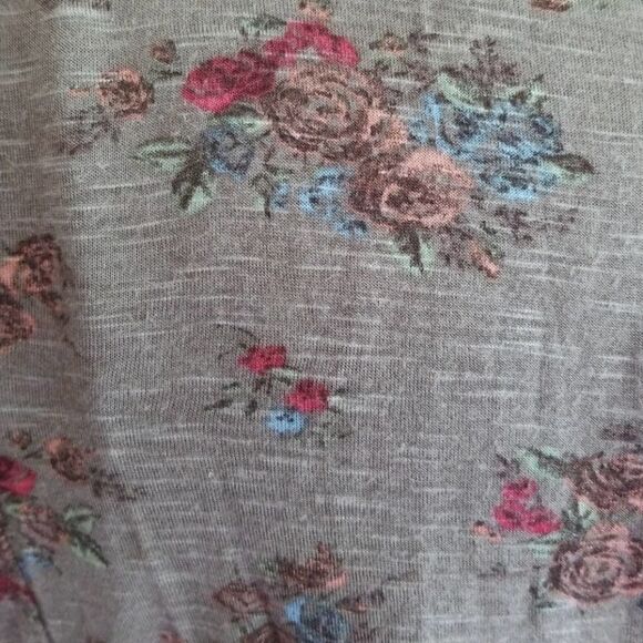 Eyeshadow Floral Zipper Tank Top Tan Size Small - Picture 7 of 7